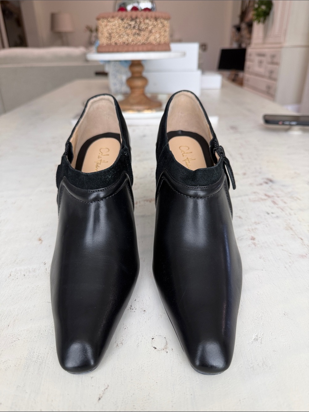 Cole Haan Black Leather Ankle Booties